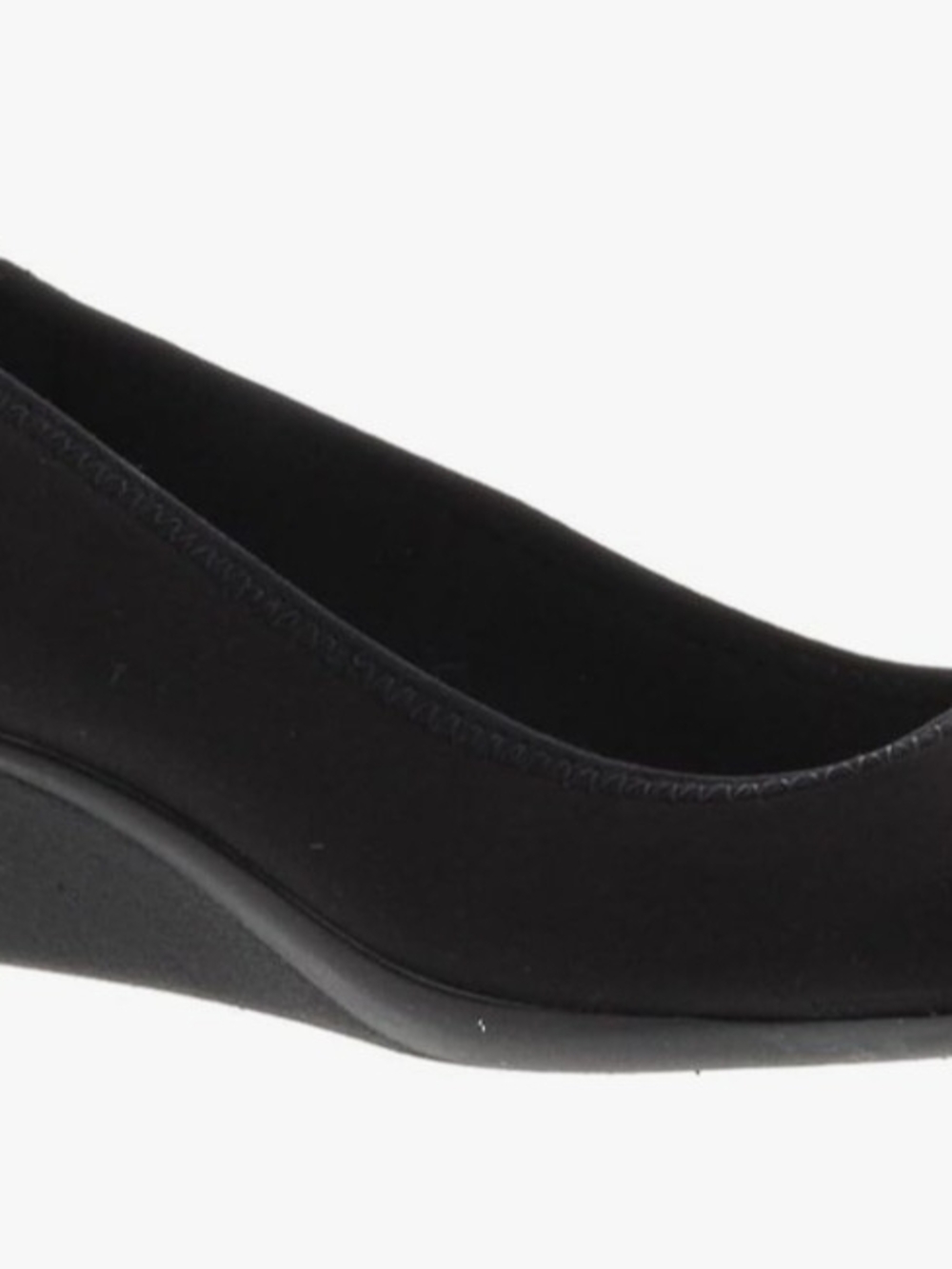 Anne Klein Black Wedge Pump — Classic Slip-On